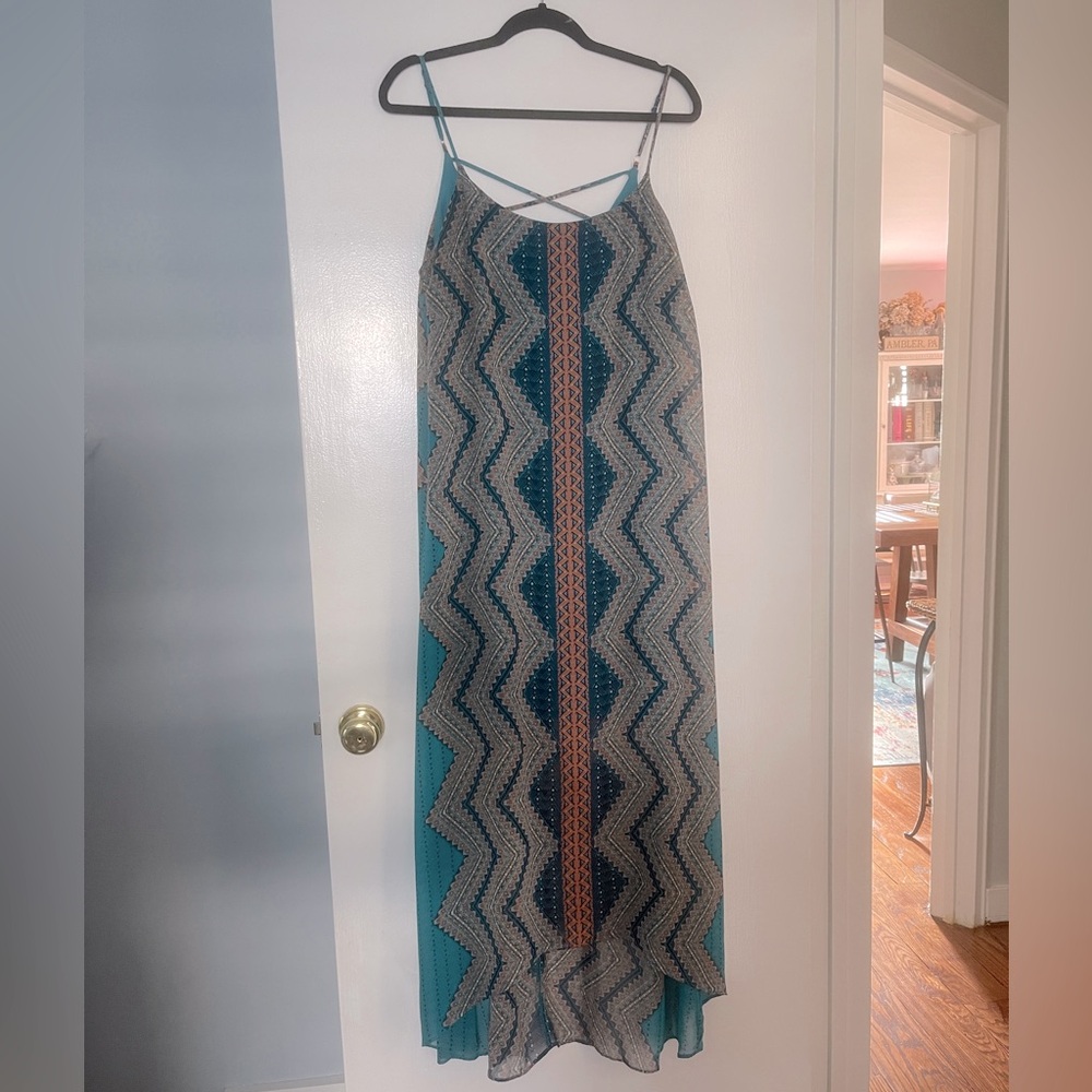Bisou Bisou Michele Bohbot Spaghetti Strap Maxi Dress